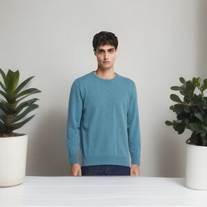 Falconeri Men's Cashmere UltraSoft Crewneck Sweater  light blue Size M NWOT